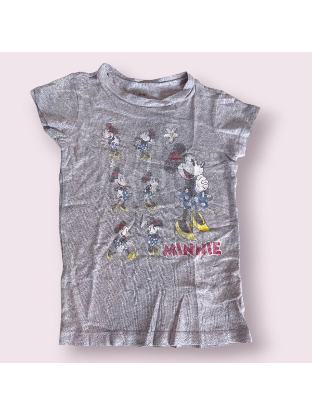 Vintage Disney Store Mickey Minnie Mouse T Shirt Gray size 2